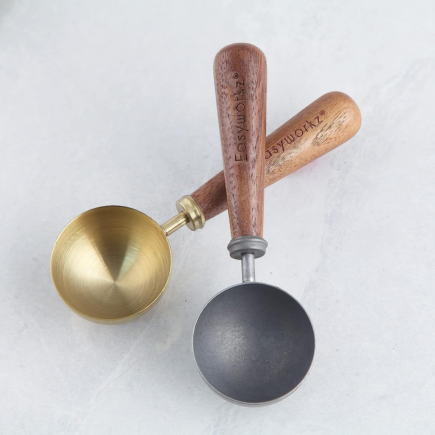 Easyworkz Retro Stainless Steel Coffee Spoon with Black Walnut Handle,10G Measuring Spoon (Brushed Gold) image number 4