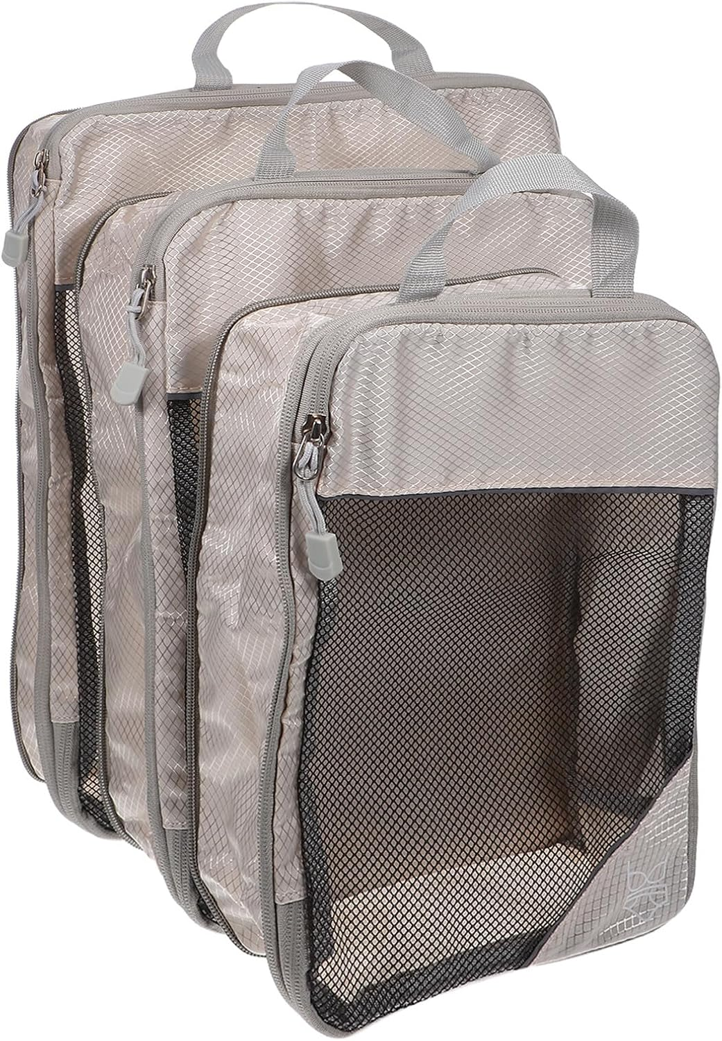 Beavorty 3PCS Expandable Compression Packing Cubes Travel Storage Bags Lightweight Luggage Organizer for Efficient Space Management and Versatile Travel Accessories