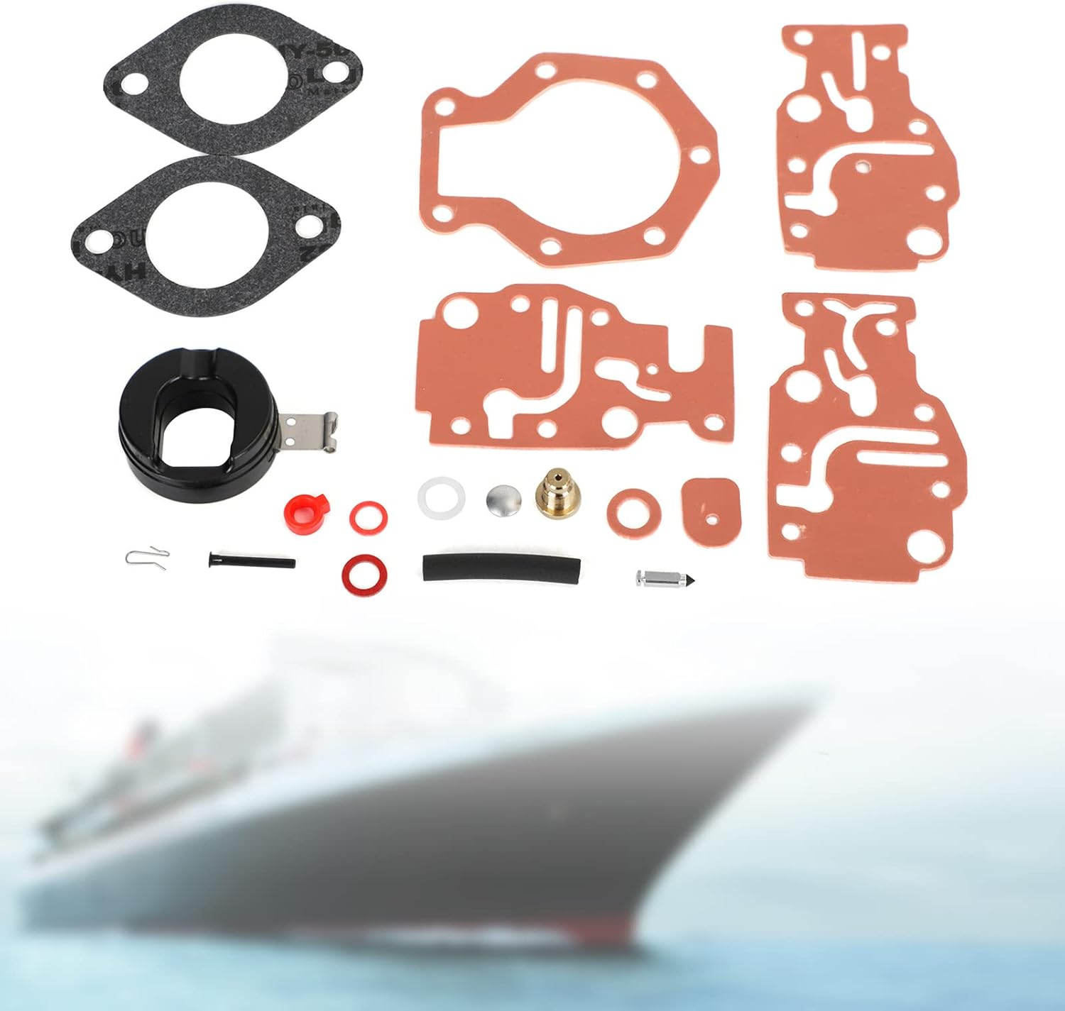 Areyourshop Carburetor Carb Rebuild Kit Fit for Johnson/Evinrude 6 8 9.9 15 20 HP 0439073 image number 3
