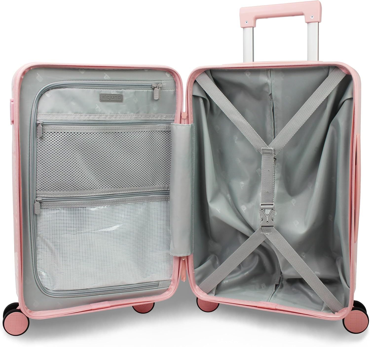 World Traveler Dejuno Smart 20-Inch Carry-On Luggage with USB Ports - Silver image number 3