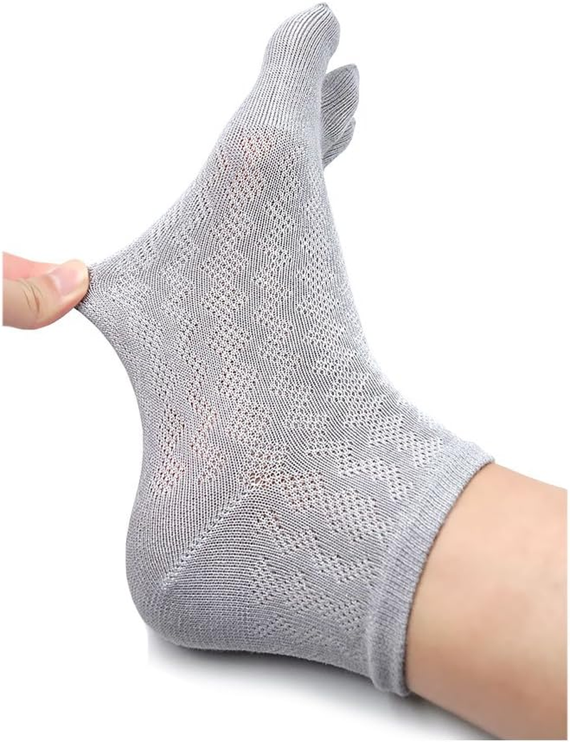 Womens Fun Toe Socks Striped Cats Cotton Five Finger Running Trainer Socks