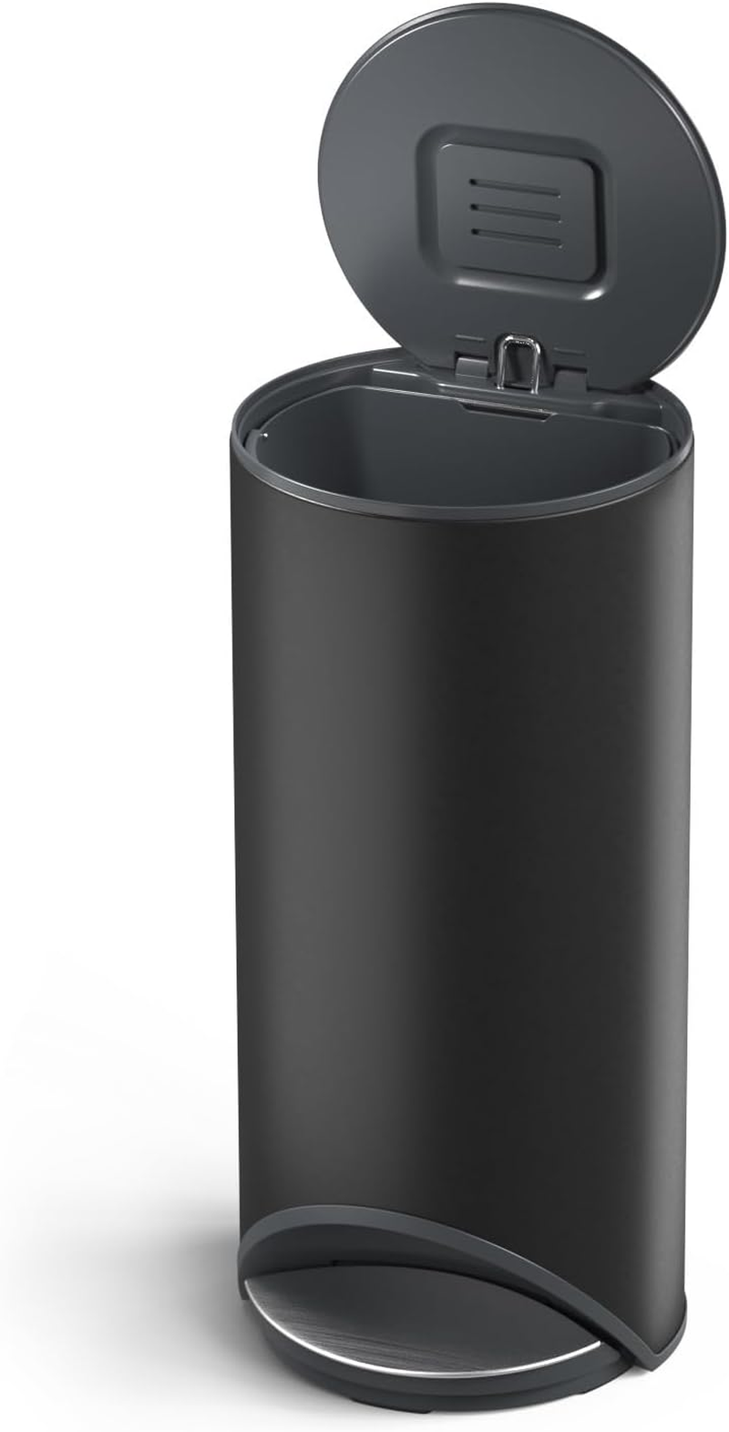Joseph Joseph Arc 30L Slimline Pedal Bin with Easy Push Pedal, Liner Pocket, Odour Seal, Soft-Close Lid, Fingerprint-Proof, Removable Inner Bucket, Carbon Black image number 7