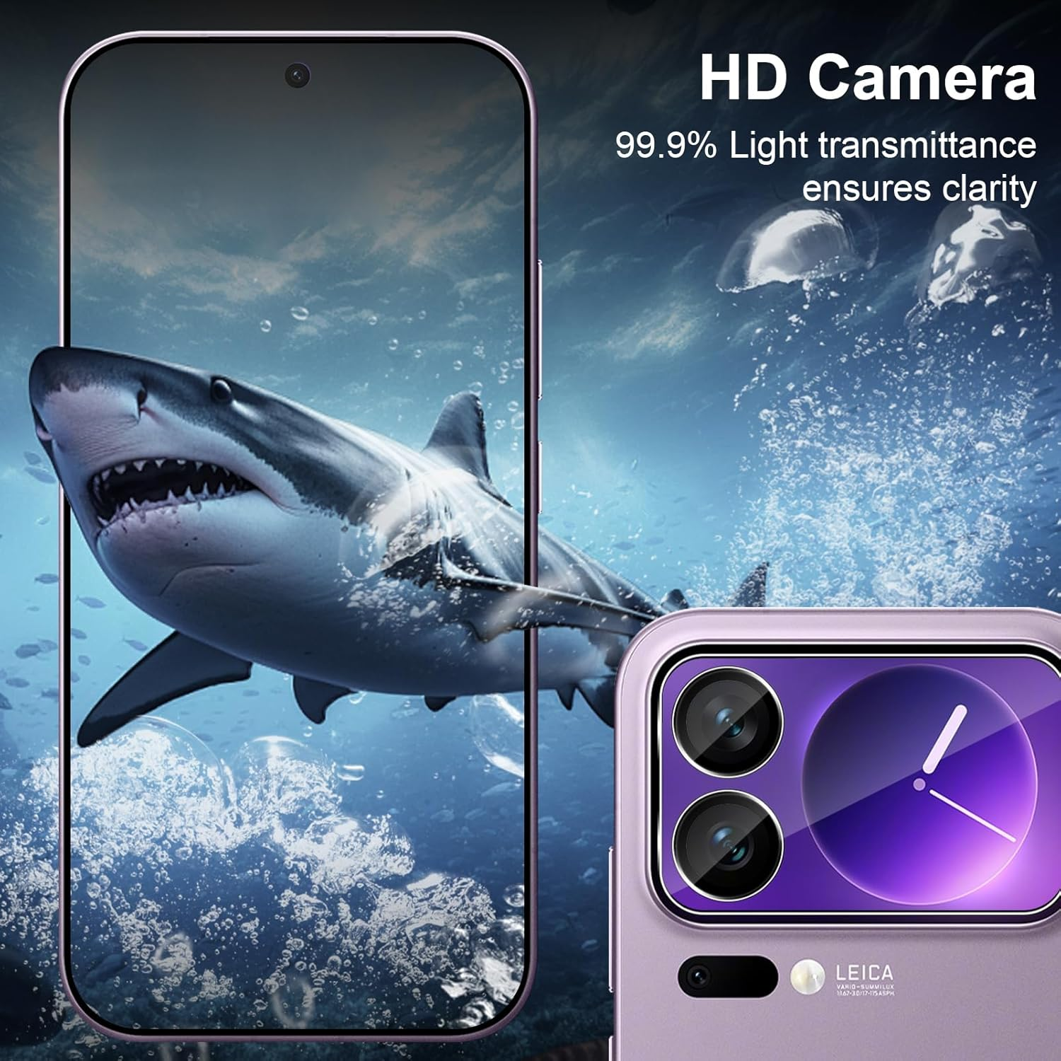 Xunzii Pack of 2 Camera Protection for Xiaomi Mi 17 Pro Max for Tempered Glass, 9H Hardness Anti-Scratch Lens Protective Film, HD Clear Lens Glass Film, Anti-Scratch Rear Camera Protection