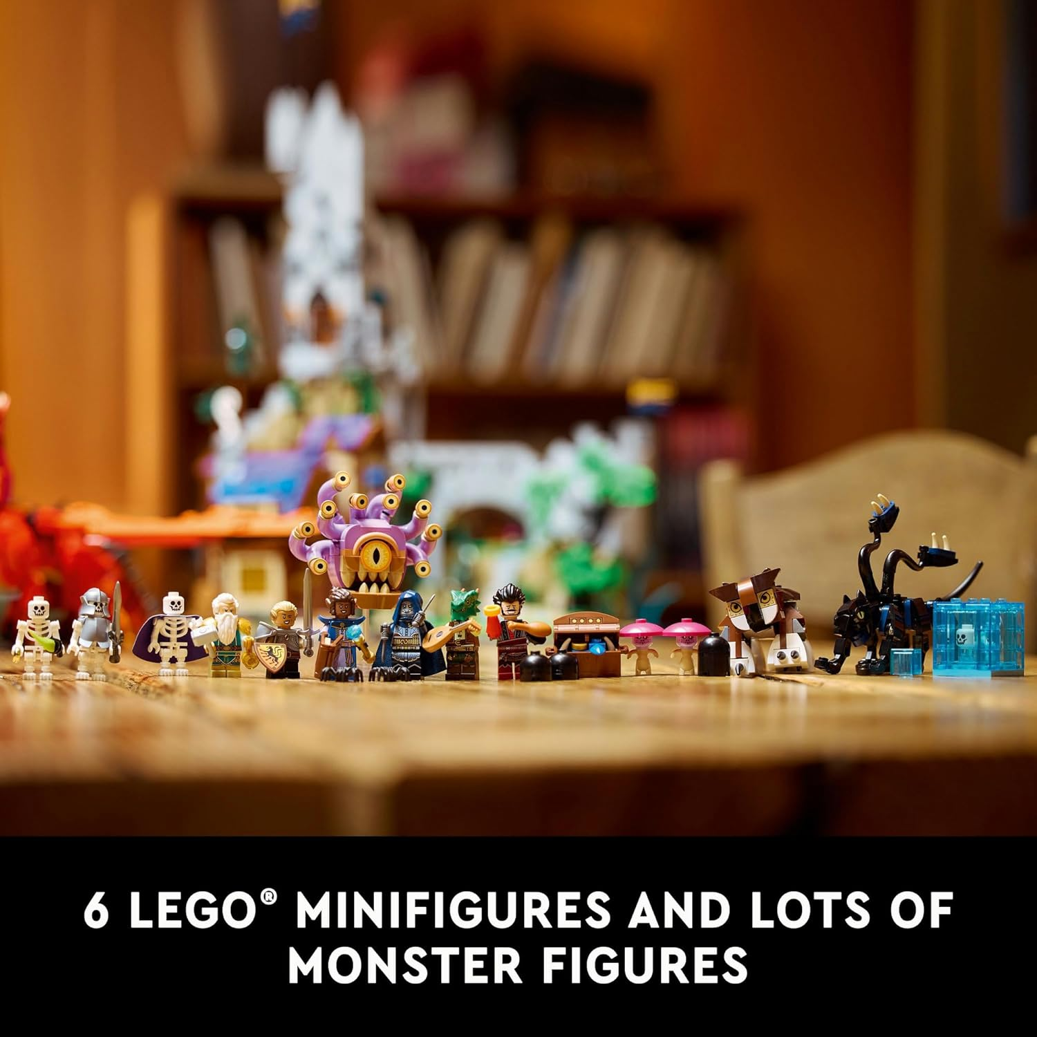 LEGO&reg; Ideas Dungeons & Dragons: Red Dragon'S Tale (3745 Pcs) Building Set,D&D Model Kit for Adults, 6 Minifigures & Monster Figures Incl. a Beholder, Owlbear and a Displacer Beast,For Him & Her 21348 image number 6