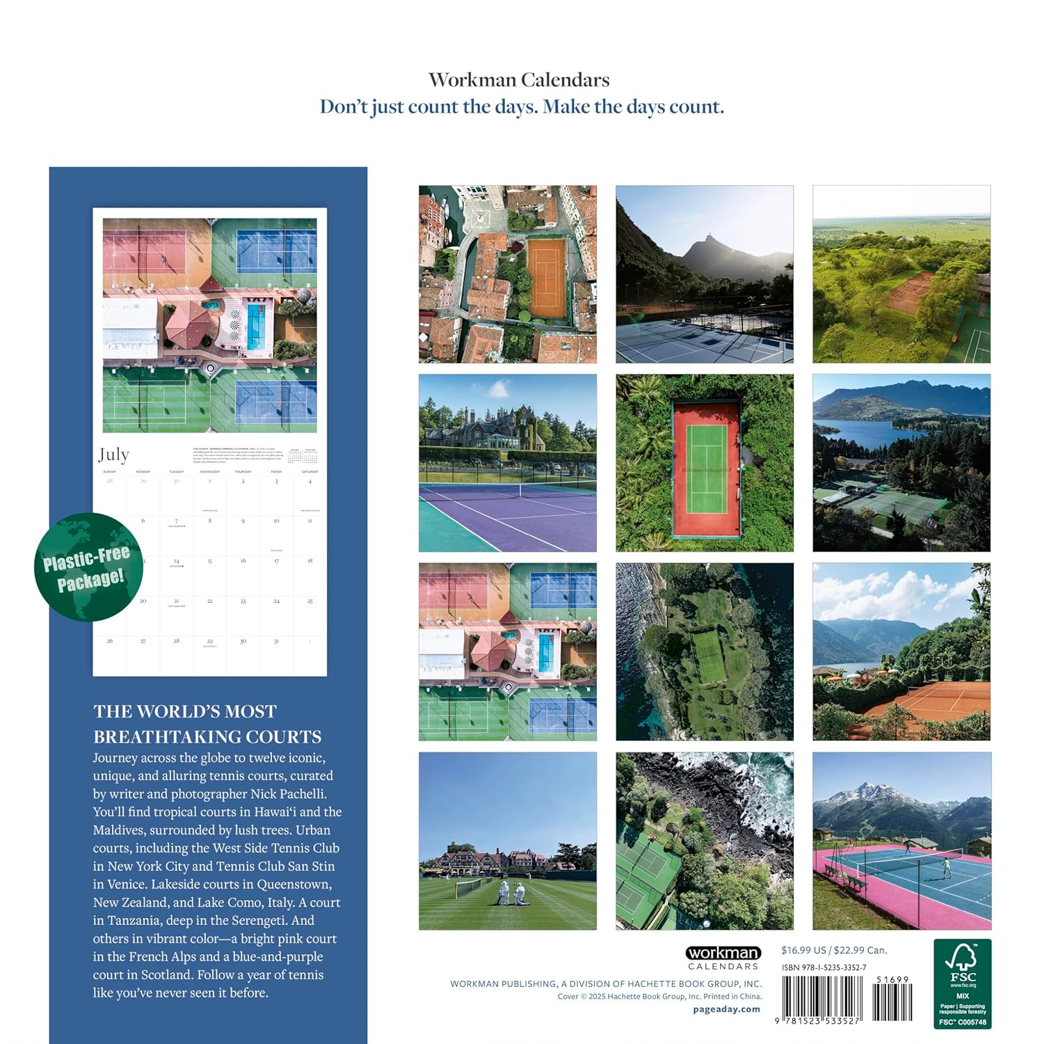 The Tennis Court Wall Calendar 2026 image number 1