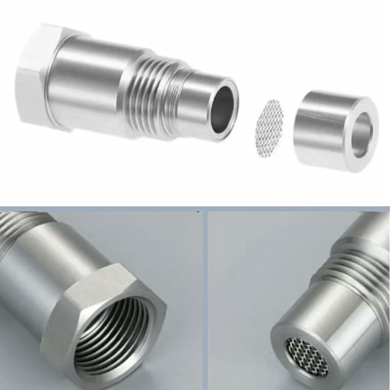 2Pcs Oxygen O2 Sensor, M18*1.5 Model Automotive O2 Sensor Catalytic Converters,Fix Check Extension Accessories, Joints Engine System Adapters Filter Screen Tubes image number 1