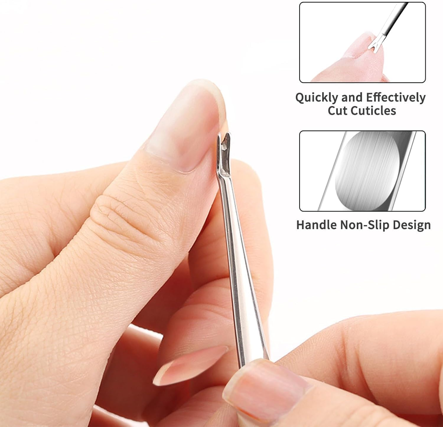 Nail Art Tools: 7PCS Professional Set with Cuticle Trimmer, Cuticle Pusher & Sponge Nail Files. Durable Stainless Steel Cuticle Trimmer Set&mdash;Ideal for Manicure, Pedicure, Daily Nail Care for Precise, Neat Results. image number 3