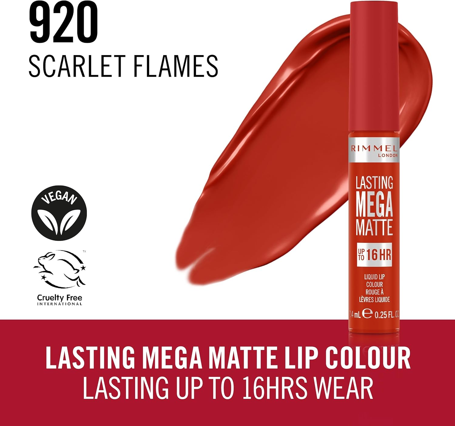 Rimmel London Mega Matte Liquid Lip 920 Scarlett Flames