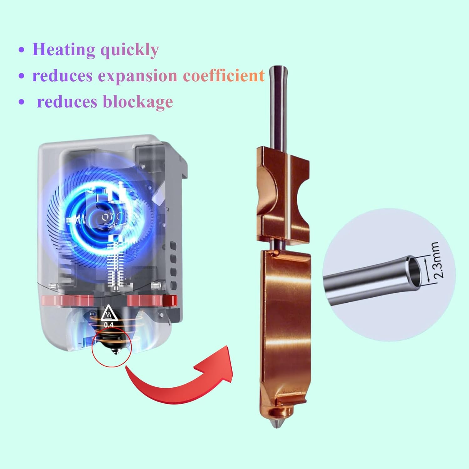 AD5X Nozzle for Flashforge AD5X Accessories for Flashforge 5X Nozzle 0.4 Quick Detachable High Flow Fast Printing, 2Xsilicone Caps and 2Xnozzle Brushes,0.4Mm+0.6Mm image number 4