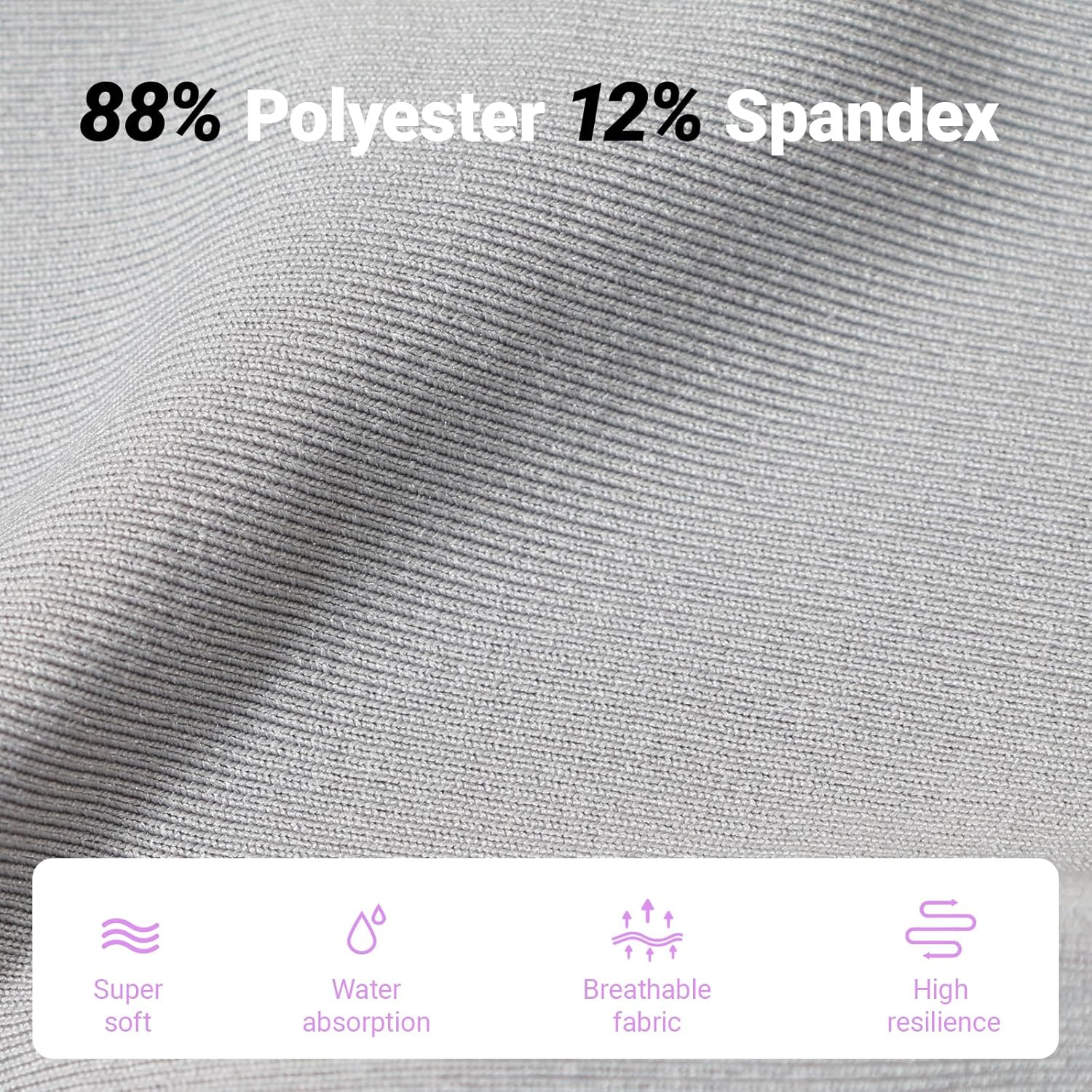 Sweat Absorb Headband for Men & Women, Athletic Headband for Running Yoga Workout, Wide Fashion Headband for Daily, 4" Width, Soft & Strechy, Non Slip Silione, 3 Colors in Pack image number 3