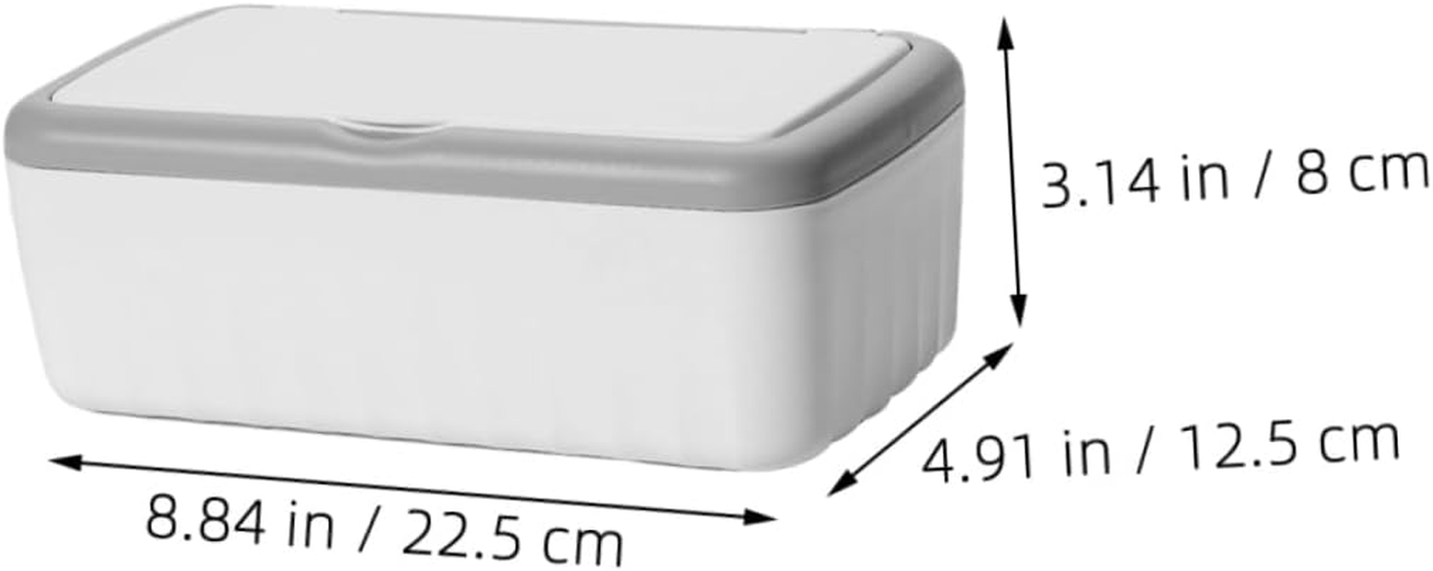 Amosfun Multifunctional Tissue Dispenser and Baby Wipe Box Large Capacity Plastic Rectangular Wipes Container Lid Sealed Dustproof for Bathroom and Desktop Storage image number 5