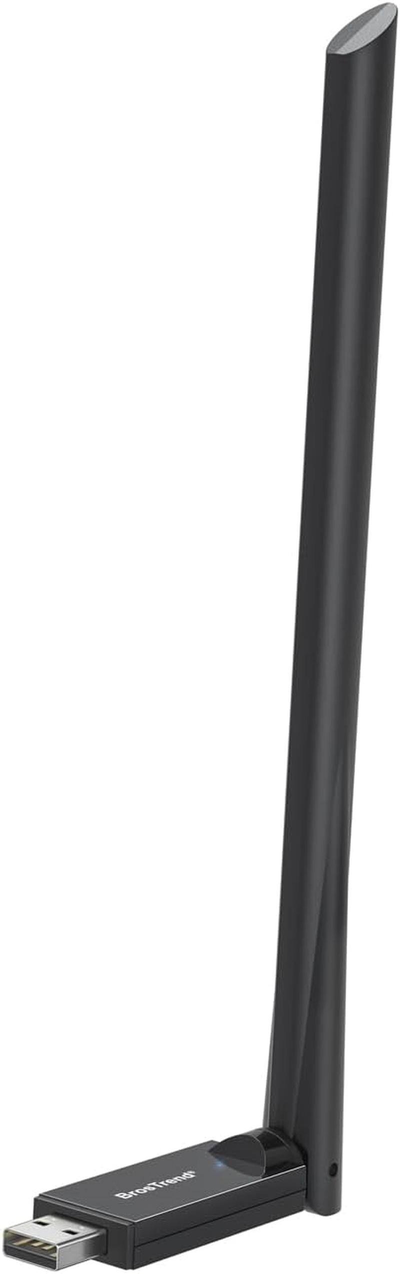 Brostrend AX900 Wifi 6 USB Wifi Adapter for PC, Long Range Dual Band 5Ghz 600Mbps + 2.4Ghz 286Mbps, High Gain Antenna Wi-Fi Dongle for Windows 11/10/7, Wireless Adapter USB 2.0, 802.11Ax, Easy Setup