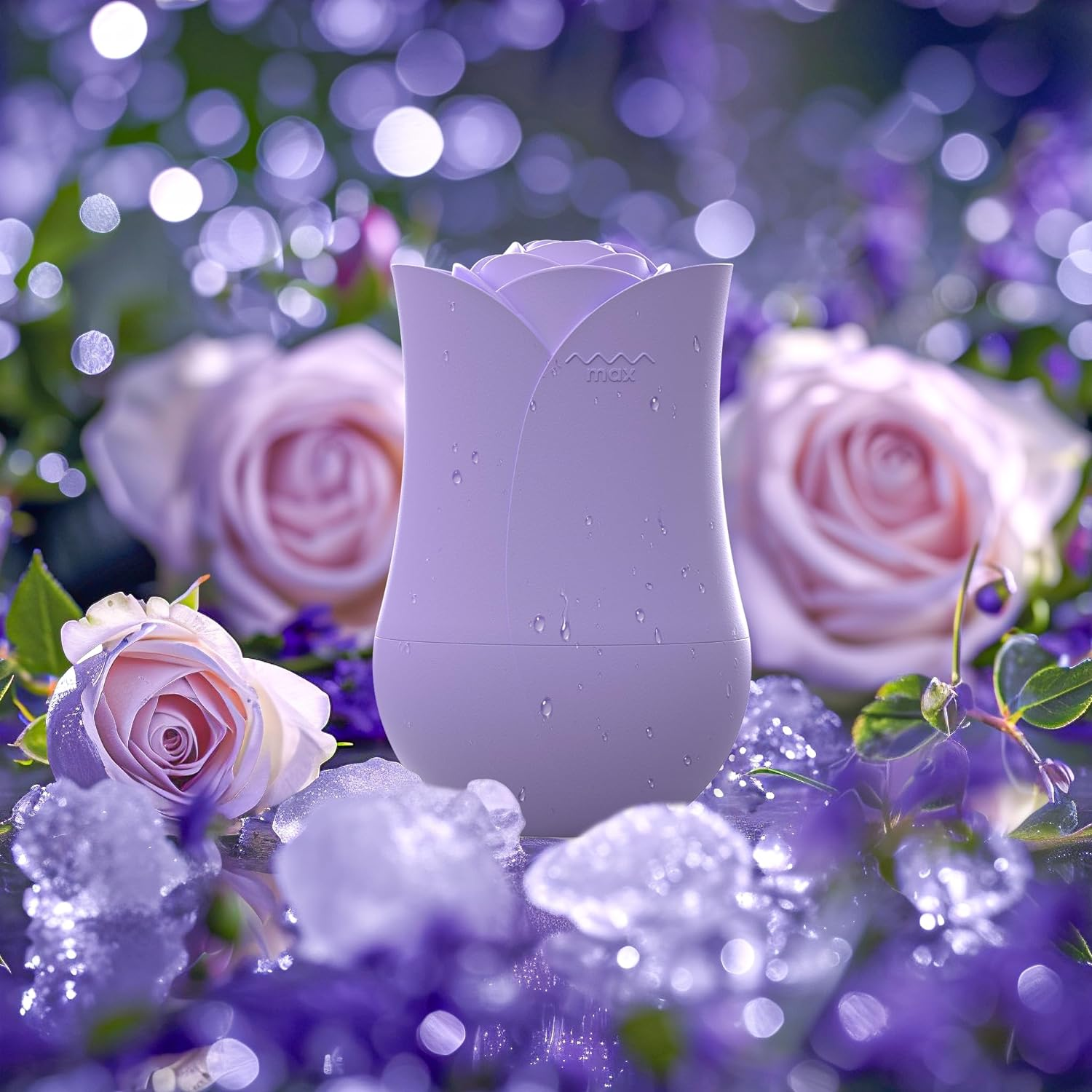 Roseflower Facial Ice Roller, Rose Top Ice Roller for Face and Eyes, Reuseble Silicone Ice Mold for De-Puff, Reduce Redness, Shrink Pores, Sunburn Repair, Face Massage, Birthday Holiday Beauty Gift