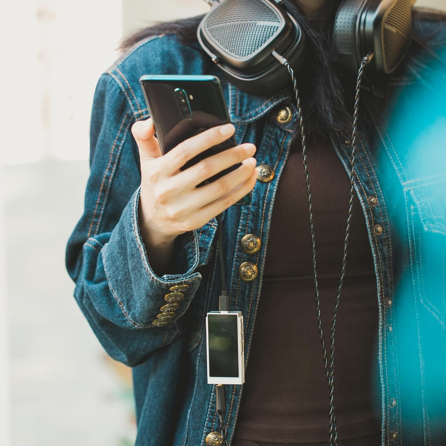 SHANLING UA6 Headphone Amplifier, Portable USB DAC Amp, Cs43131X4 DAC, 768Khz/32Bit DSD512, 1.3IN Display, for Android/Ios/Mac/Windows, 3.5/4.4Mm/Spdif Output, up to 361Mw@32&Omega; Output (Silver)