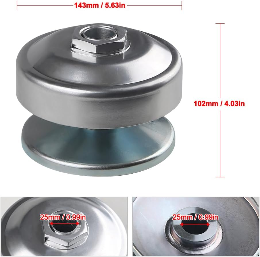 WATERWICH 1" Bore 40 Series Go Kart Torque Converter Driver Pulley Clutch Replacement for Comet 40/44 image number 5