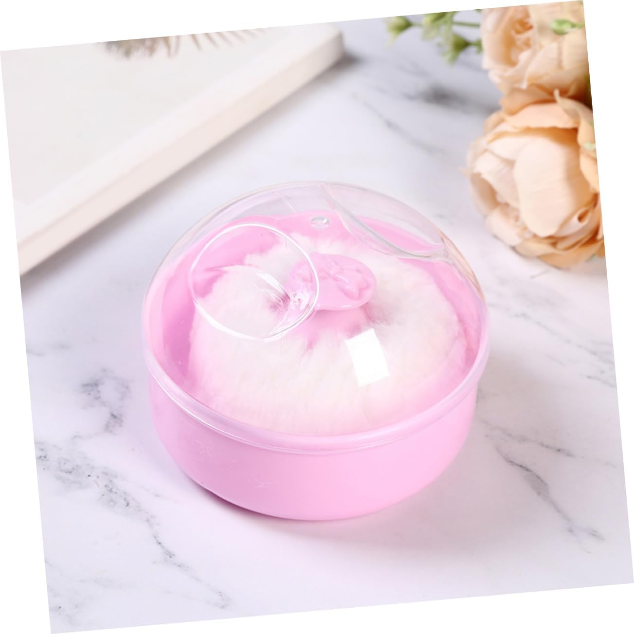 2Pcs Powder Puff for Body Face Powder Gentle Puff Storage Box Comfortable Easy to Use image number 5