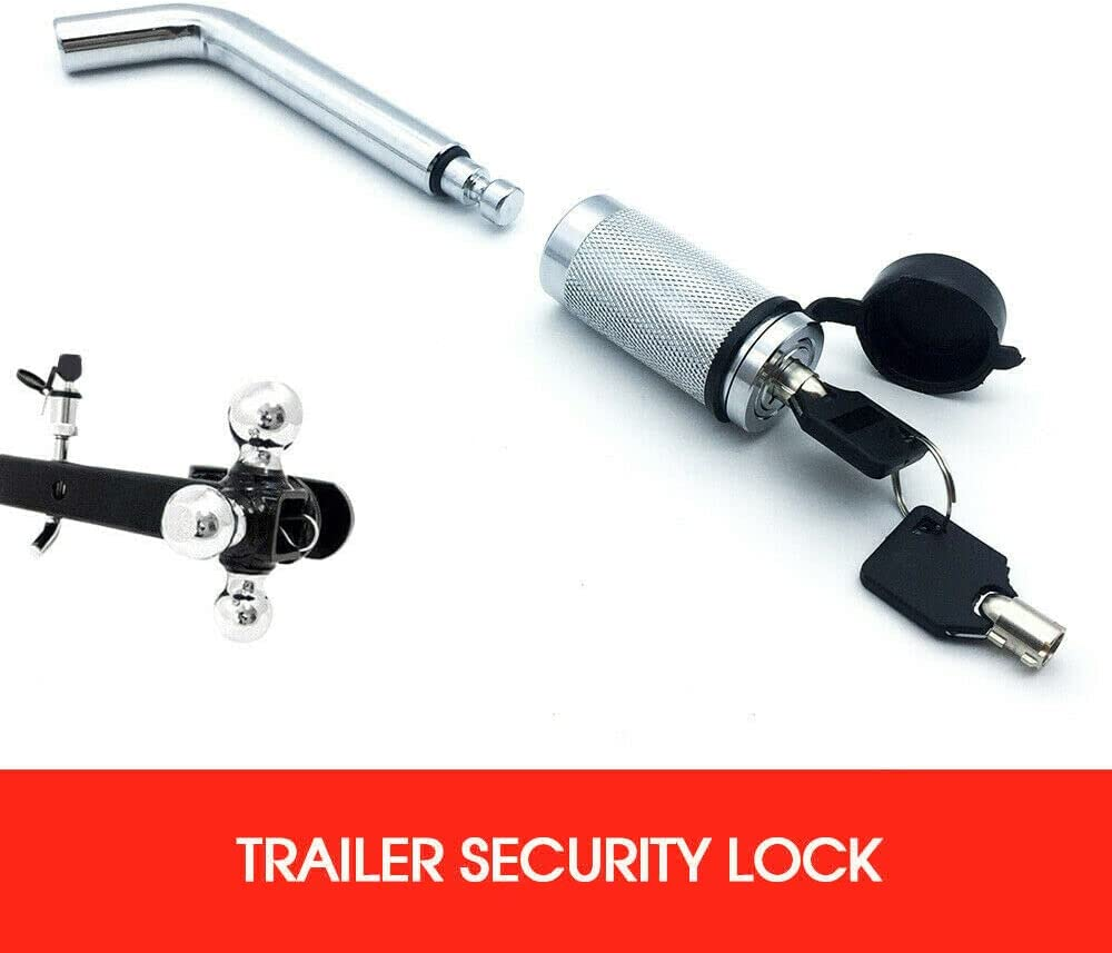 Hitch Pin Lock Security Tow Ball Bar L Type Caravan Trailer Parts anti Theft L-Type Security Lock for Tow Ball & Coupler, 3500Kg Capacity image number 5