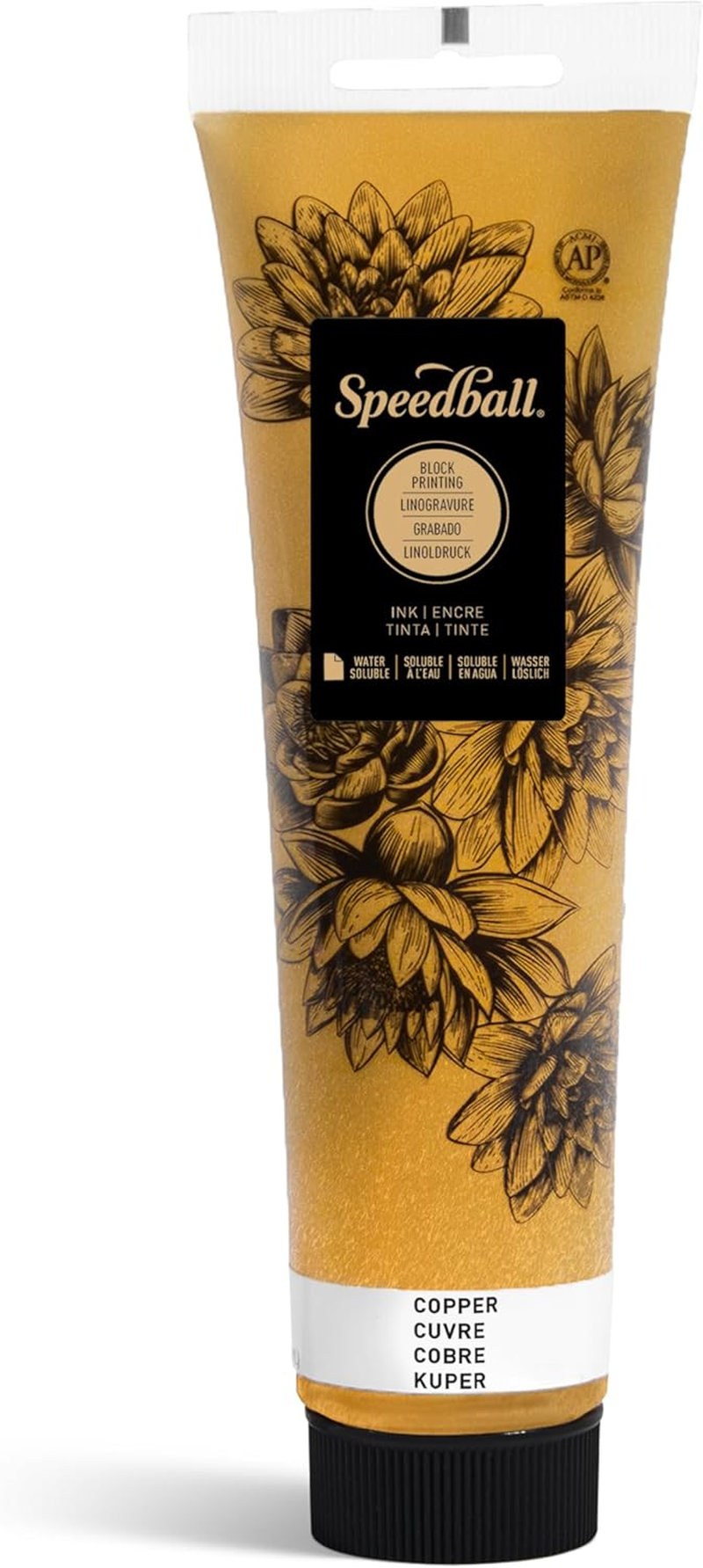 Speedball W/B Orange, 150Ml, Water-Soluble Block Printing Ink - Bold Colour with Satin Finish