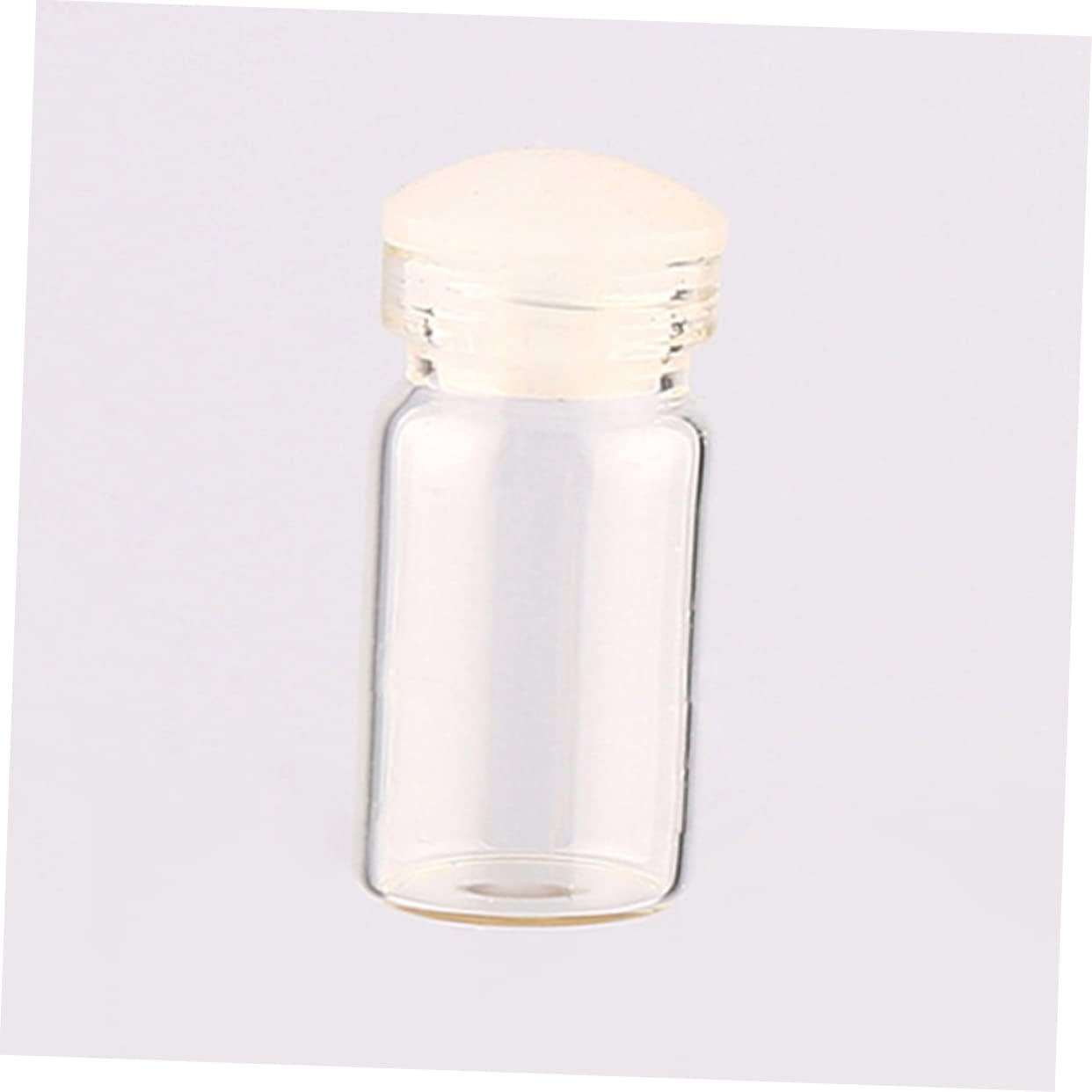 50Pcs Mini Glass Jars Silicone Assorted Wish Bottles for Messages Weddings Party Favors Craft Decoration image number 2
