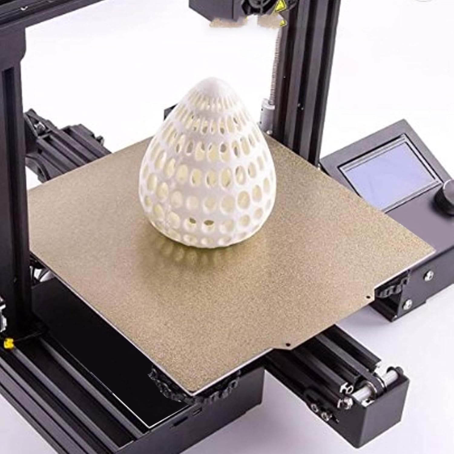 Gernie Double Sided Textured PEI Sheet, 377X370Mm Magnetic Build Plate, 3D Printing PEI Build Plate, 3D Printer Platform with Magnetic Base for Ender 5 Plus, 3D Printer Bed Platform