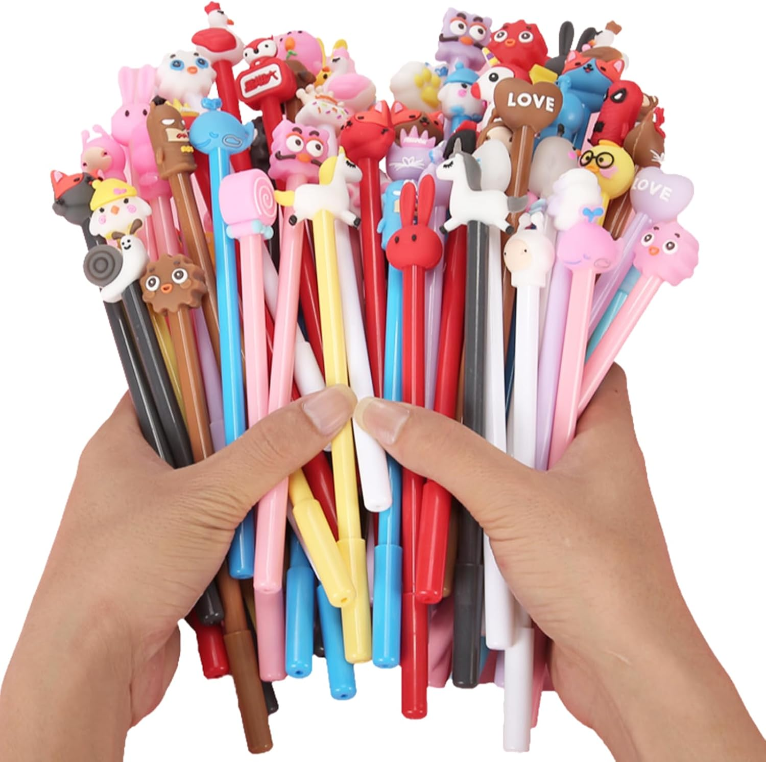 50 Pcs Motivational Pens Bulk - 0.5Mm Funny Animal & Inspirational Ballpoint Pens, Cute Cartoon Graduation Gifts for Students Teachers, Coworker Appreciation Thank You Gifts (Assorted Designs) image number 3