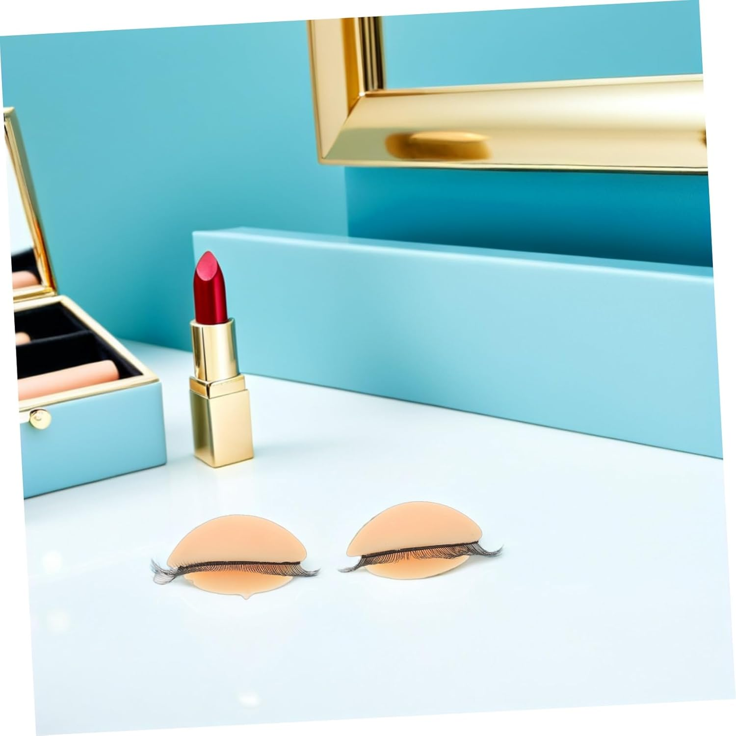 Gatuida 9Pair Double Silicone Eyelash Practice Eyelids for Mannequin Head Realistic Removable Lash Extension Training Kit for Beginners and Professionals