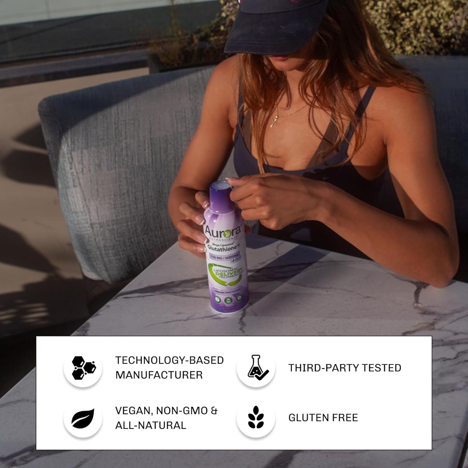 Vida Lifescience - Aurora Nutrascience Mega-Liposomal Glutathione + Vitamin C Organic Fruit Flavor - 16 Fl. Oz. image number 4