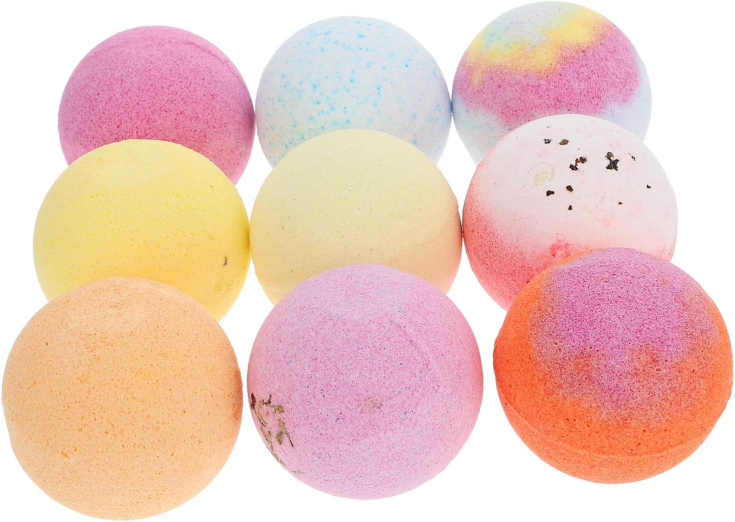 DEARMAMY 9Pcs Essential Oil Dry Flower Bath Salt Balls Bubble Set Spa Bathing Aromatherapy image number 1