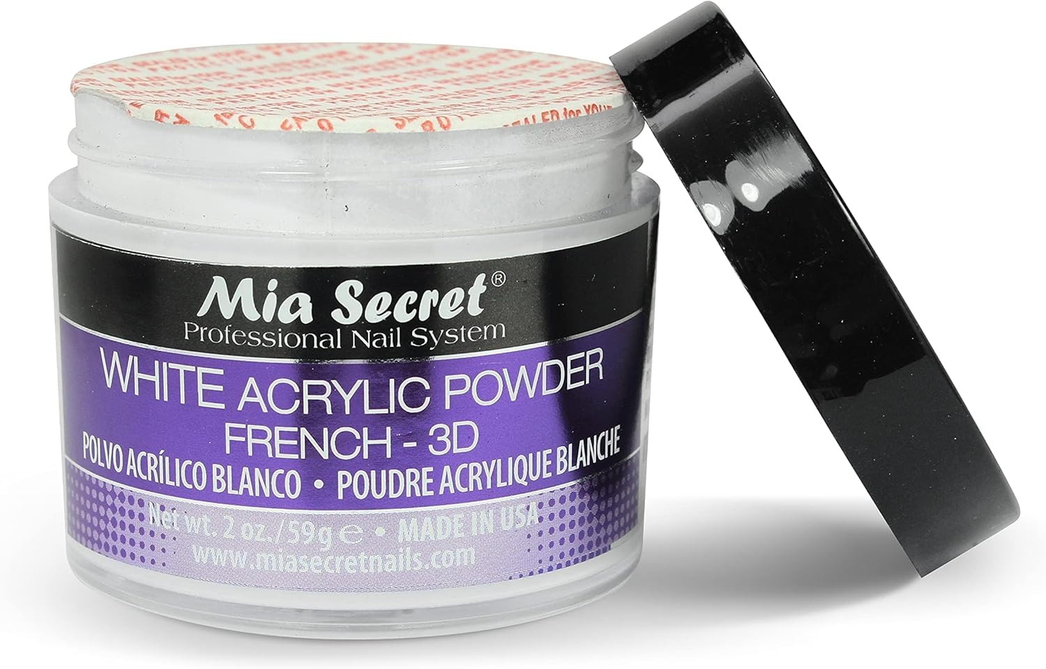 Mia Secret White French - 3D Acrylic Powder 60Ml image number 5