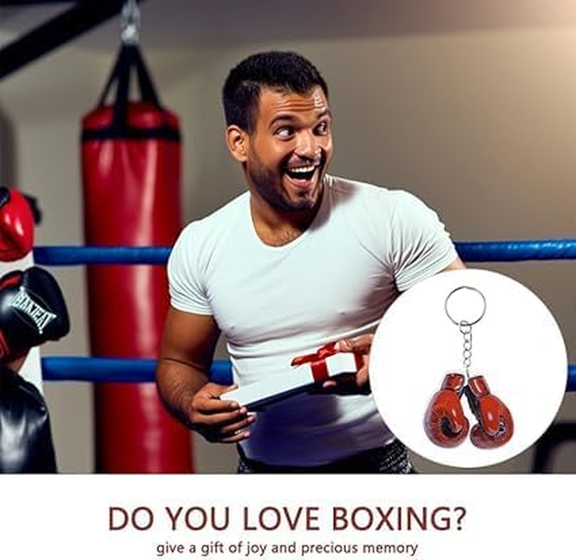 Fokmuaex 1Pcs Exquisite Boxing Gloves Shaped Keyring - Multifunctional Bag Charm & Car Ornament, Creative Accessories for All Ages​ image number 4