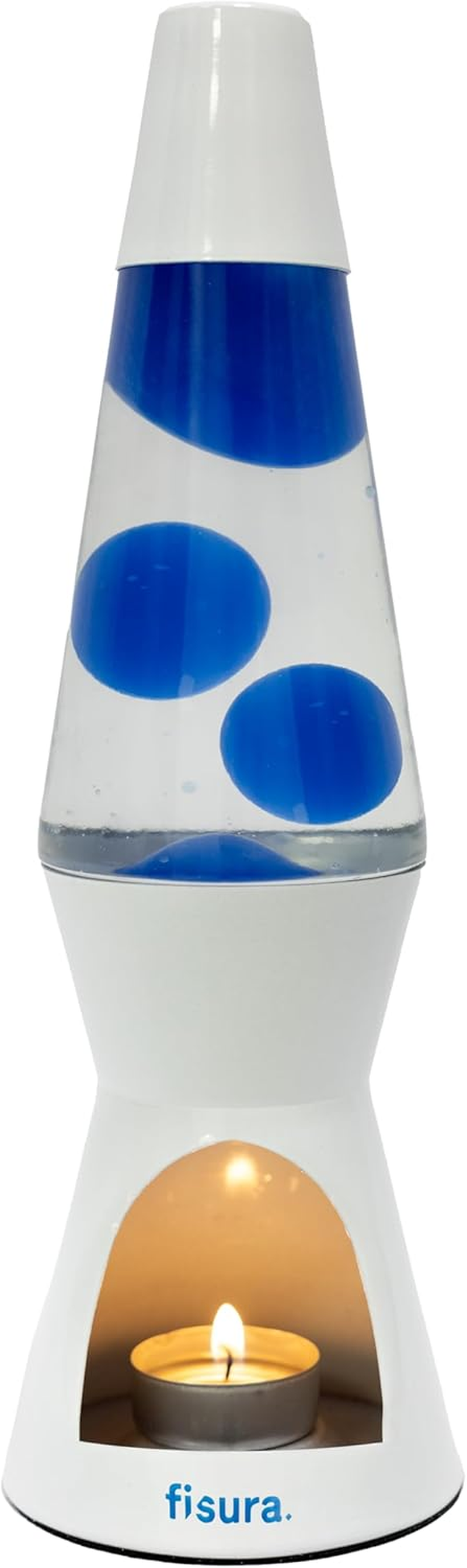 FISURA Lava Lamp with Candle - No Electricity Required, Pink and White, Environmentally Friendly. Original Gift, 29 Cm X 8.5 Cm (Candle Not Included)