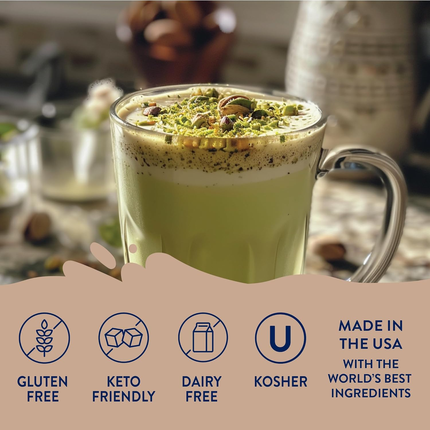 Jordan'S Skinny Mixes Syrups Pistachio Latte, Barista Collection Sugar Free Coffee Flavoring Syrup, 720.1 G (Pack of 1) Bottle image number 4