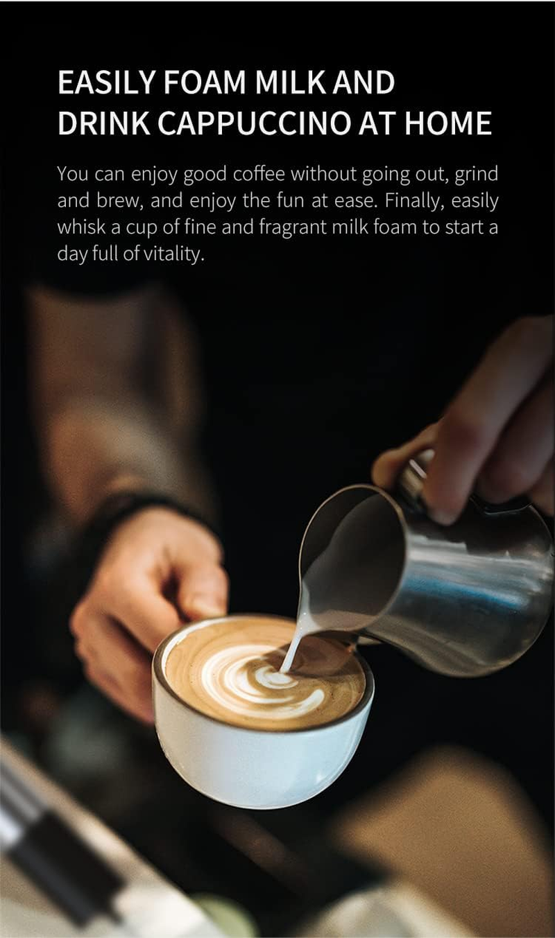 Milk Foam Electric Whisk, Milk Electric Frother Handheld, Milk Foamer Electric Mini Drink Mixer for Coffee, Cappuccino, Frappe, Matcha, Hot Chocolate Latte (Batteries Not Included)