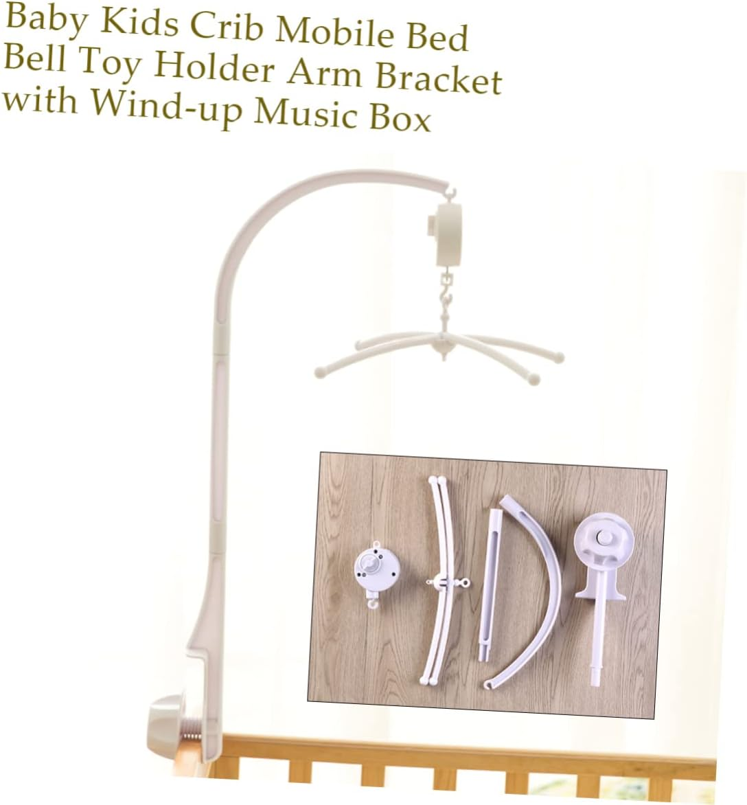 Hanging Bell Bracket for Crib Bell Bed Holder Music Box for Boy Girl Toys and Cot Decorations image number 4