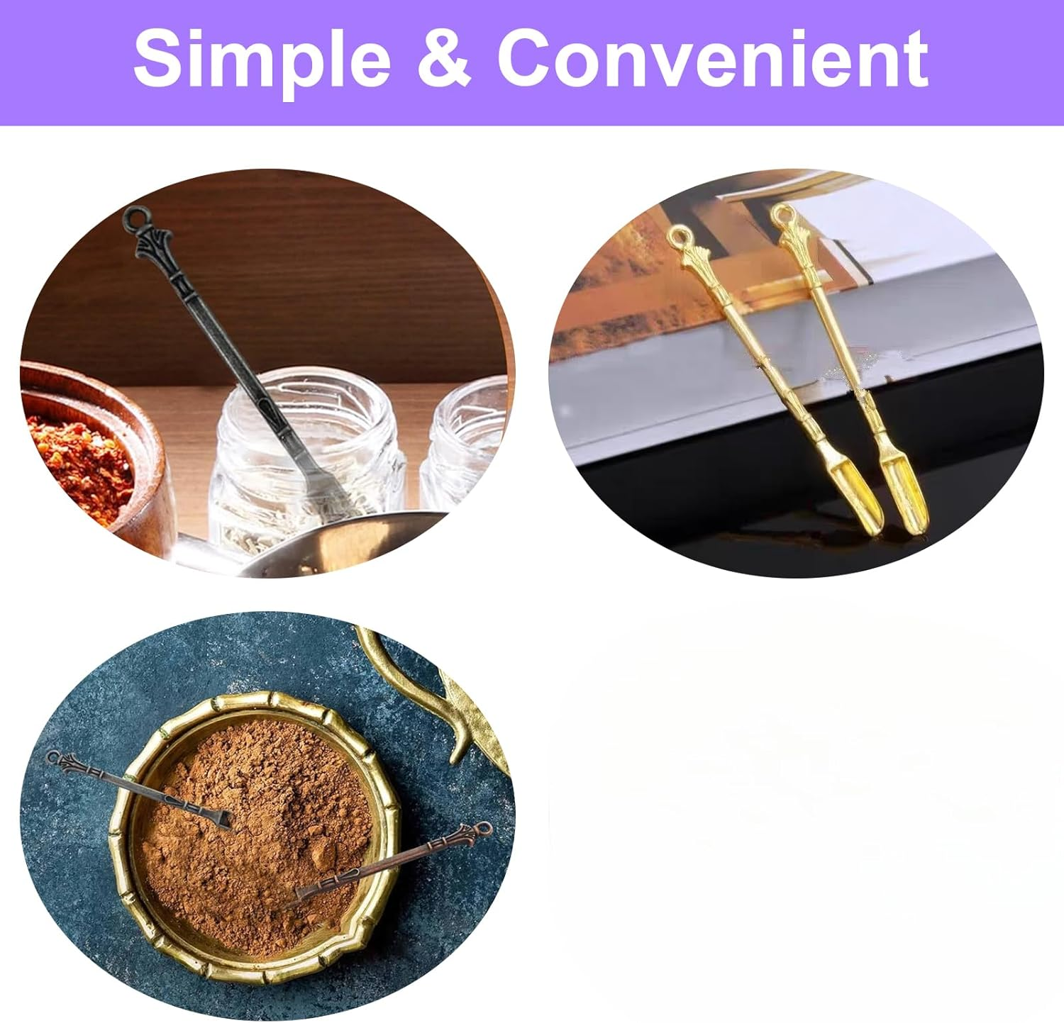 8 PCS Mini Measuring Spoon Set - Small Zinc Alloy Spoons for Cooking, Baking, Coffee, Sugar, Seasonings - Kitchen & Craft Tools image number 1