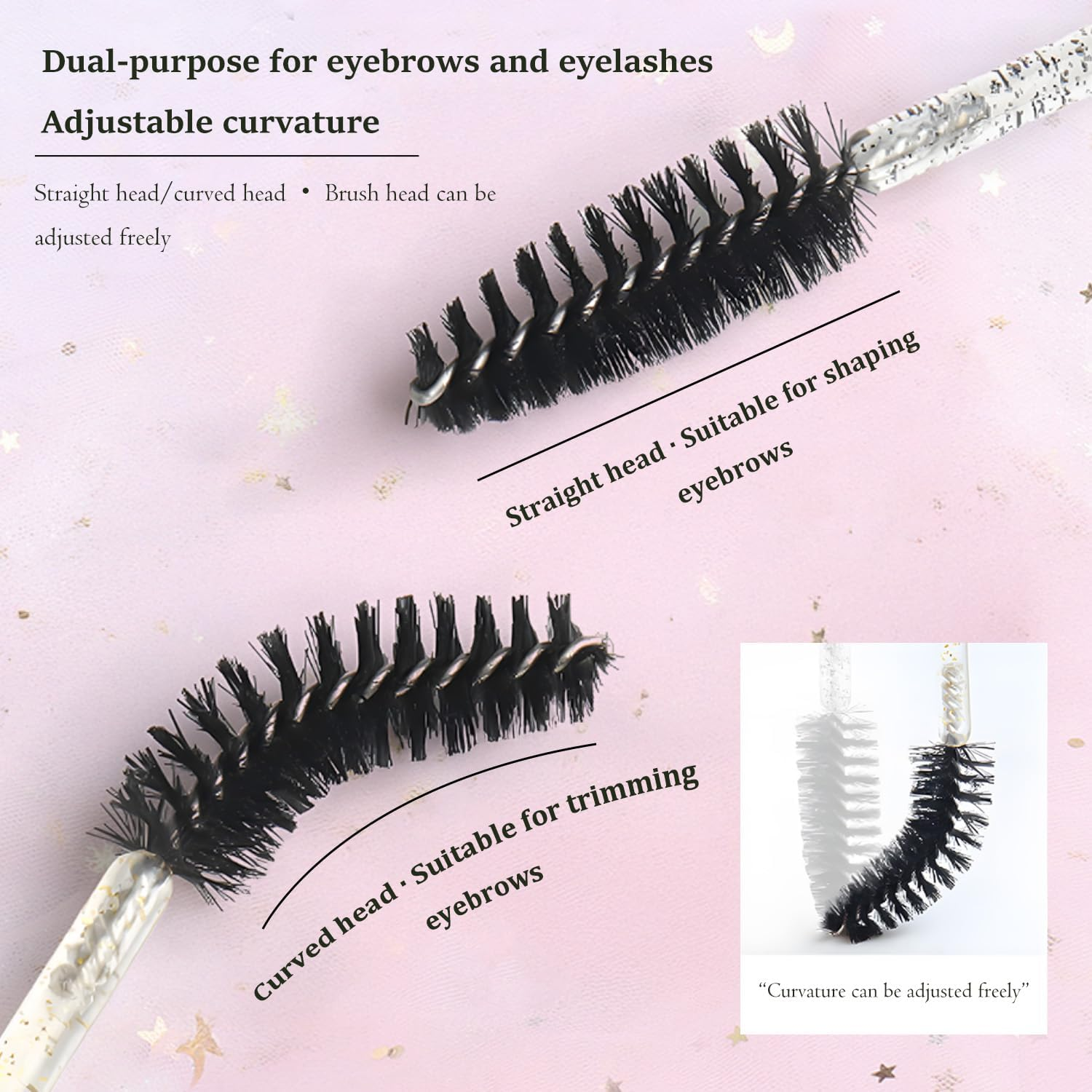 TORMEN Disposable Mascara Wand Set &ndash; 7Pcs Mixed Color Lash Brushes for Women with Dust-Proof Tubes Eyelash & Eyebrow Makeup Tool image number 3