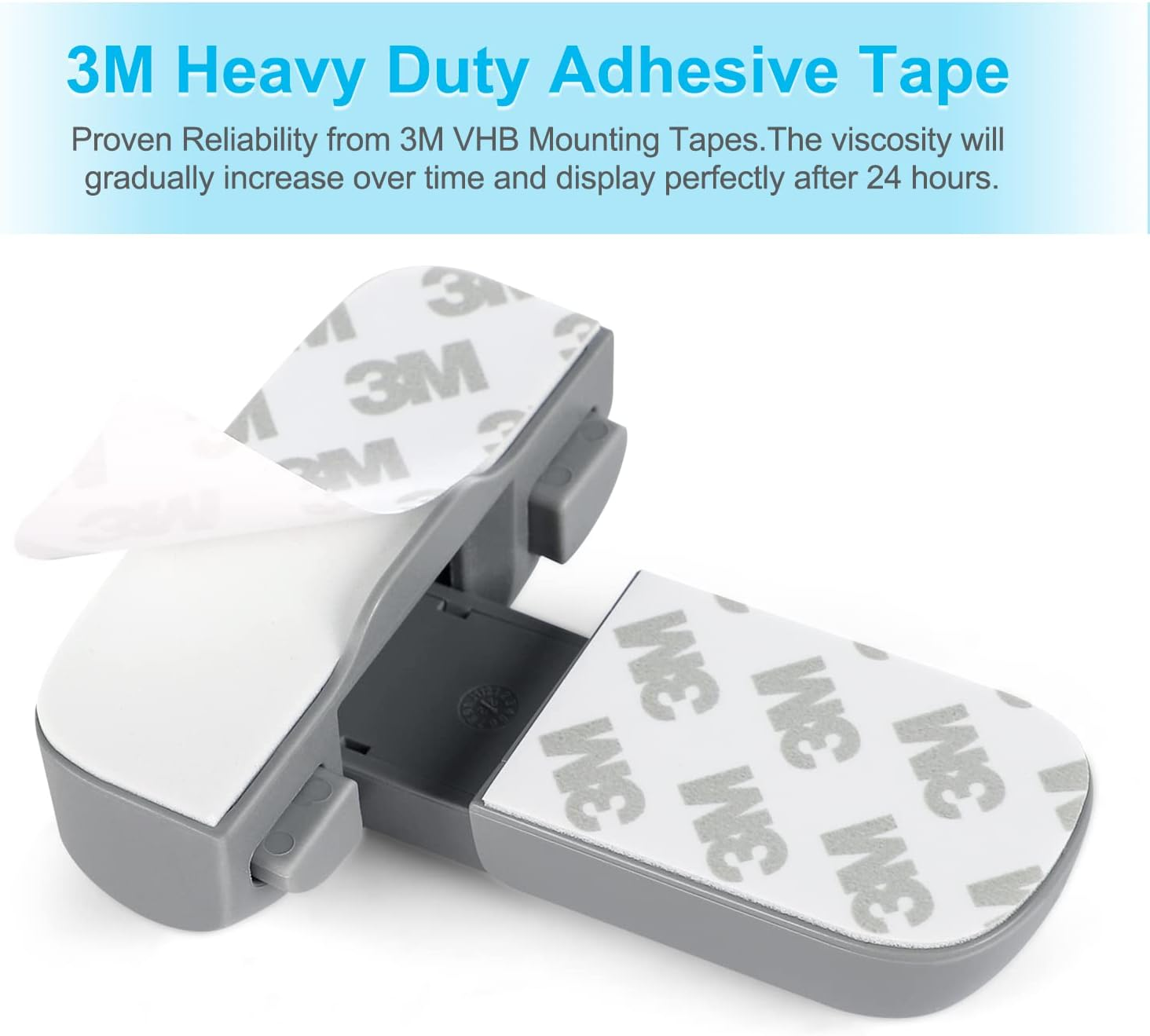 CLYMENE Refrigerator Fridge Freezer Door Lock for Kids, Child Proof Refrigerator Latch Lock to Keep Door Closed, No Tools Required and Easy Installation (Grey)