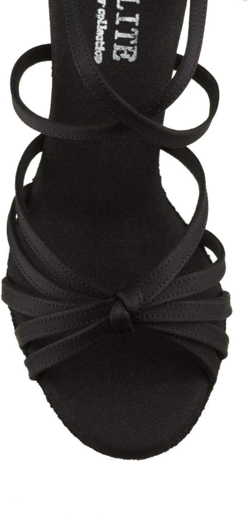 Rummos Women'S Dance Shoes R380 - Satin Black - Medium (Normal) - 7 Cm Flare Heel - Made in Portugal image number 1