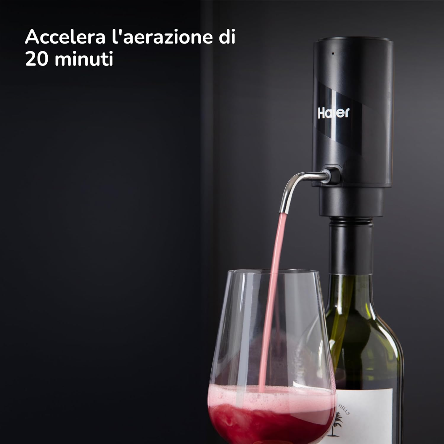 Haier Electric Wine Aerator & Dispenser, 2 in 1, Improved Flavouring and Freshness, Serve with Speed and Perfection, Perfect Gift Option for Wine Lovers image number 6
