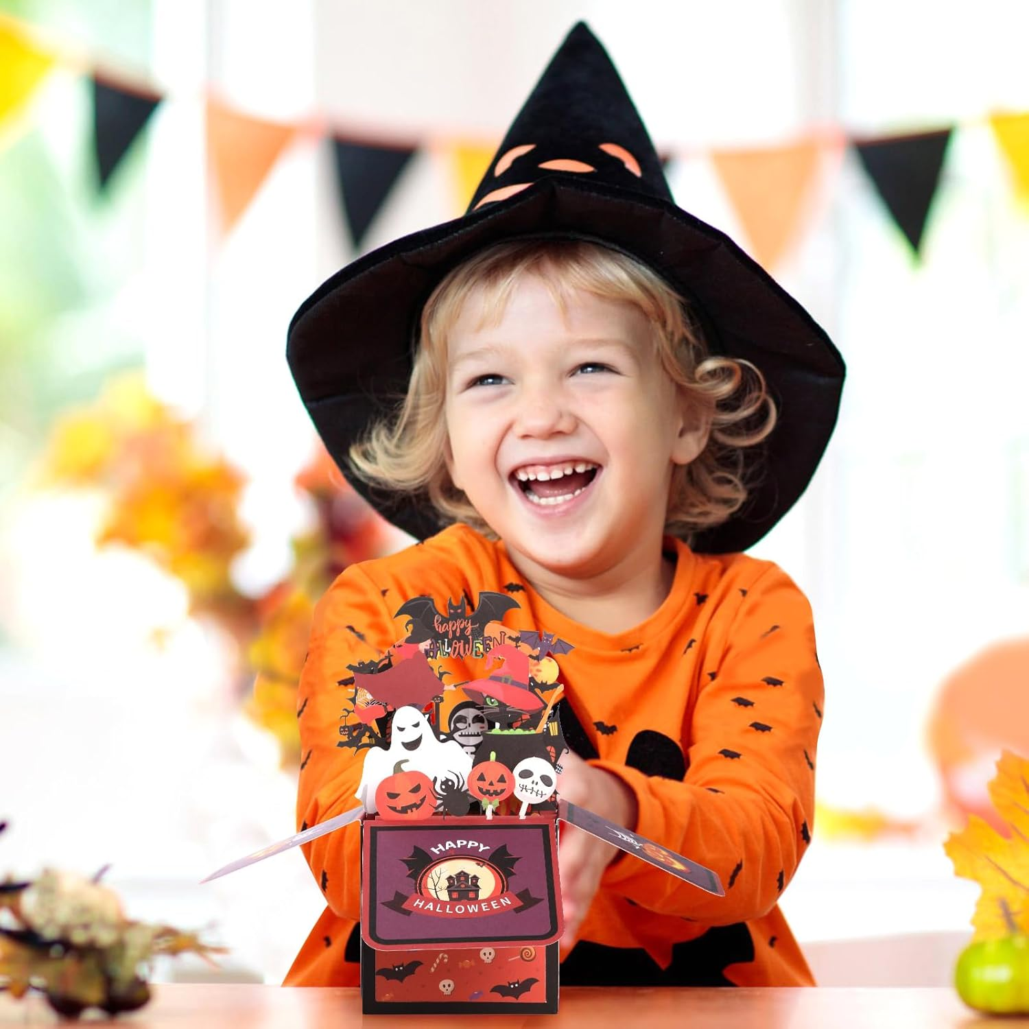 Bighan Pop up Halloween Card, 3D Halloween Greeting Boxed Cards Halloween Card for for Kids Men and Women Family (C) image number 1