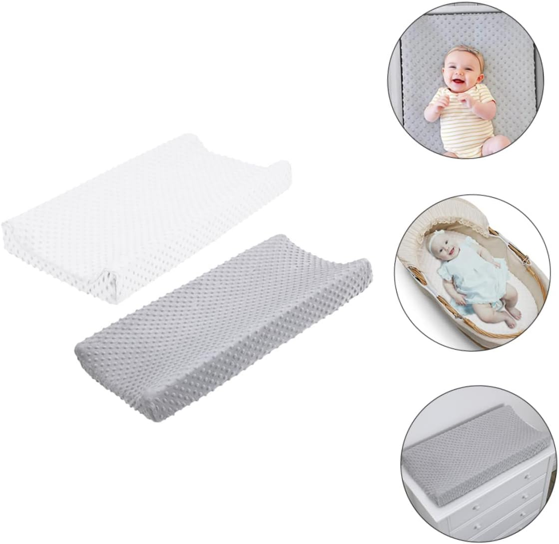 Baby Changing Pad Covers 2Pcs Set Polyester Diaper Changing Table Pad Covers Removable Fabric Soft Breathable for Infant Toddler Boys Girls image number 5