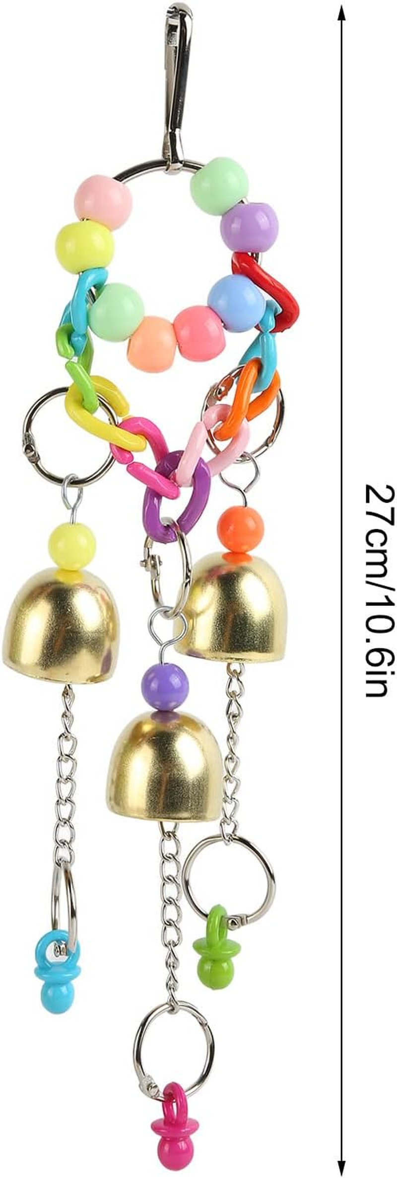 Xiuganpo Bird Bell Toy, Bite Resistant, Relieve Anxiety, Hanging Toy, Stainless Steel and Copper Acrylic Material image number 2