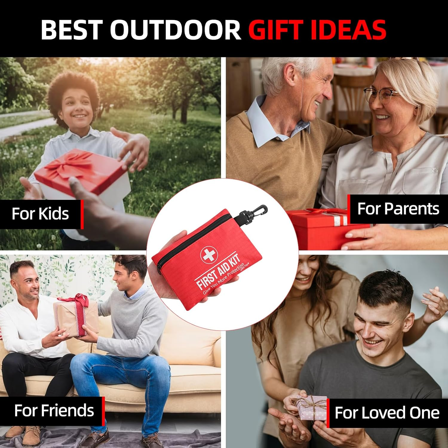 101 Piece First Aid Kit - Camping Essentials, Hiking, Home Essentials, Car Emergency Kit, Hiking Gear, Mini First Aid Kit Travel, Car Essentials, Survival Stuff image number 2