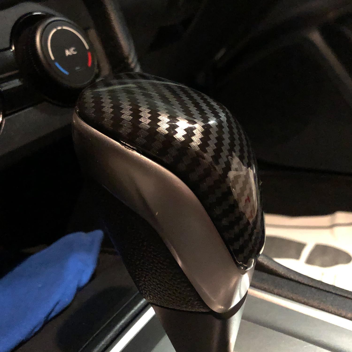 For Subaru ABS Carbon Fiber Gear Shift Knob Cover Trim for Subaru Forester 2019-2021, for Crosstrek 2018-2021, for Impreza 2017-2021, for Outback 2020 2021 image number 5