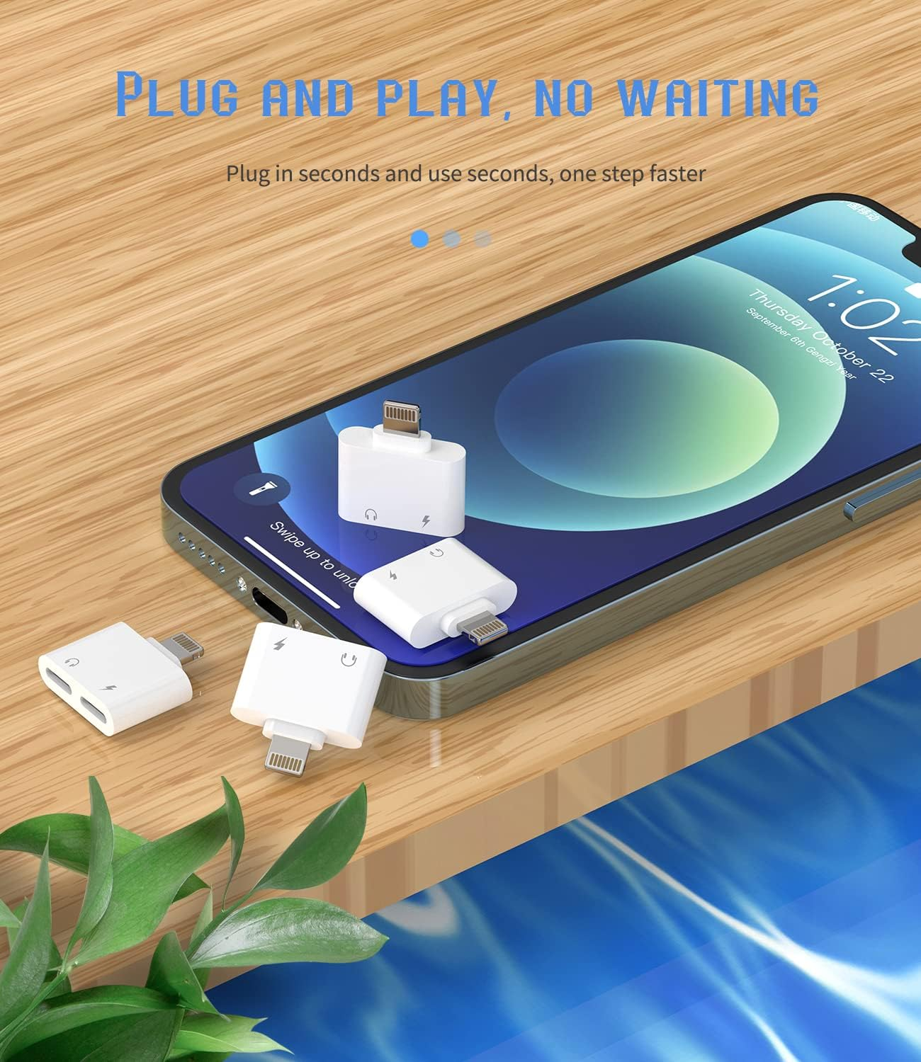 Iphone Headphone Splitter(2Pack) Apple MFI Certified 2In1 Dual Lightning Dongle Adaptador Para Charger AUX Cable Audio Charge Jack Adapter Converter for 11 12 13 14 Pro Max Mini Se X Xr 7 8 plus Ipad image number 5