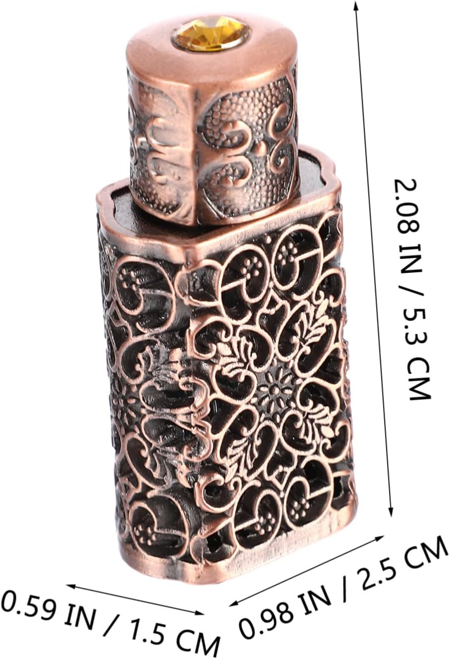 Anneome 2Pcs Leakproof Perfume Bottles Set in Metal Glass for Oil Storage Crafts image number 2