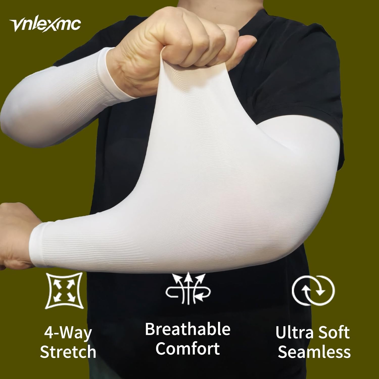 4 Pairs Arm Sleeves to Cover Arms for Men & Women,Uv Sun Protection,Cooling Sports Compression,Tattoo Cover up Sleeve image number 6