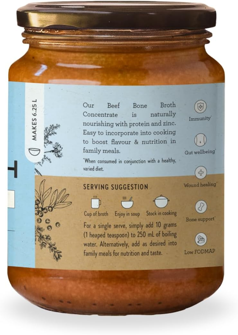 Nutra Organics Beef Bone Broth Concentrate Natural Beef 250G | Packed with Vitamins & Minerals | Soup Base for Stews, Sauces & Gravies (25 Serves) image number 5