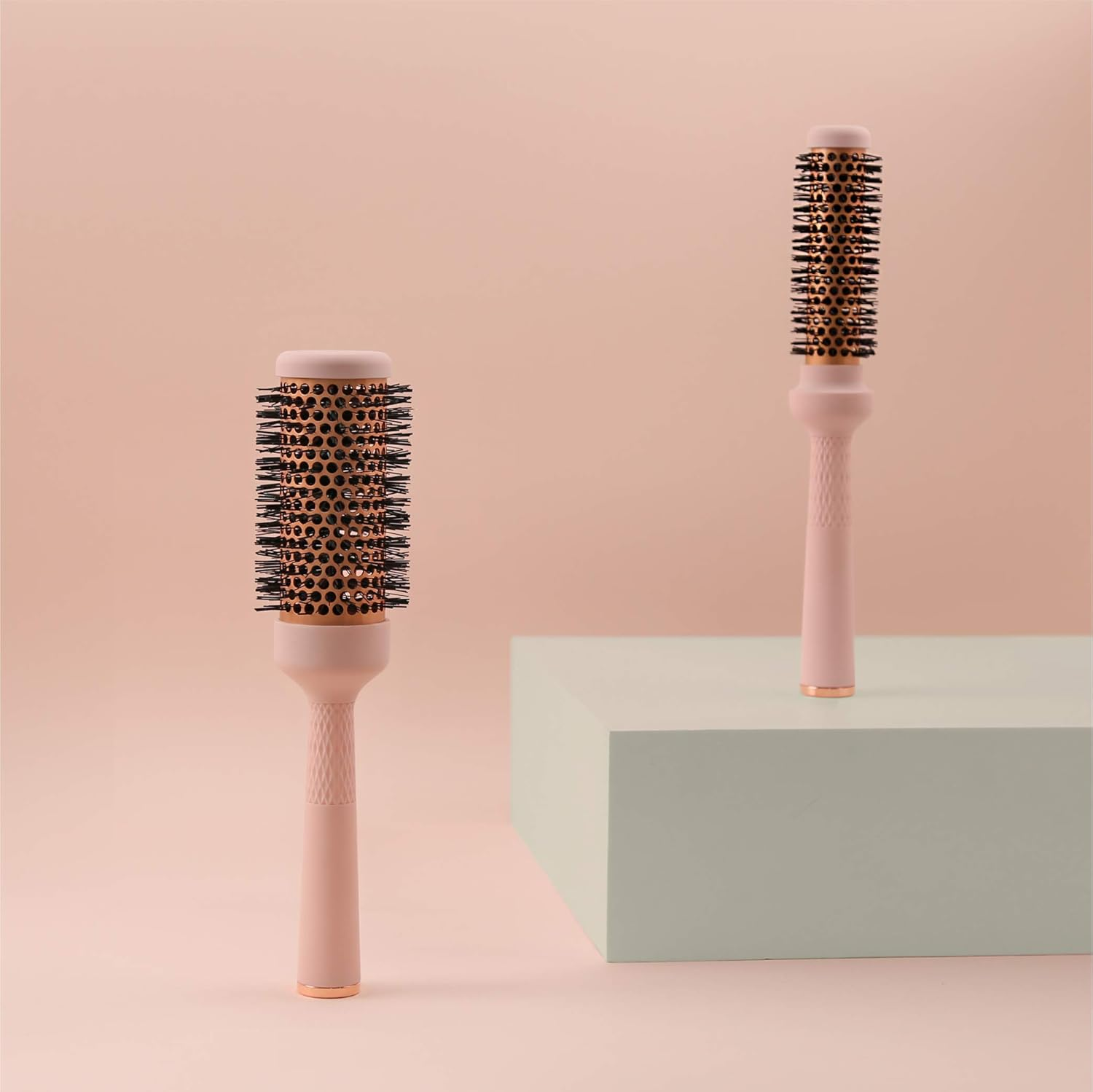 F3 Systems Magic Curling Thermal Brush Set (1&1.7Inches), Cut Drying Time, Self-Standing round Brush, Great Blowout,Ceramic Coated Barrel,Quick Styling,Blowout Volume,Ionic Thermal Barrel, Wave Styler image number 2