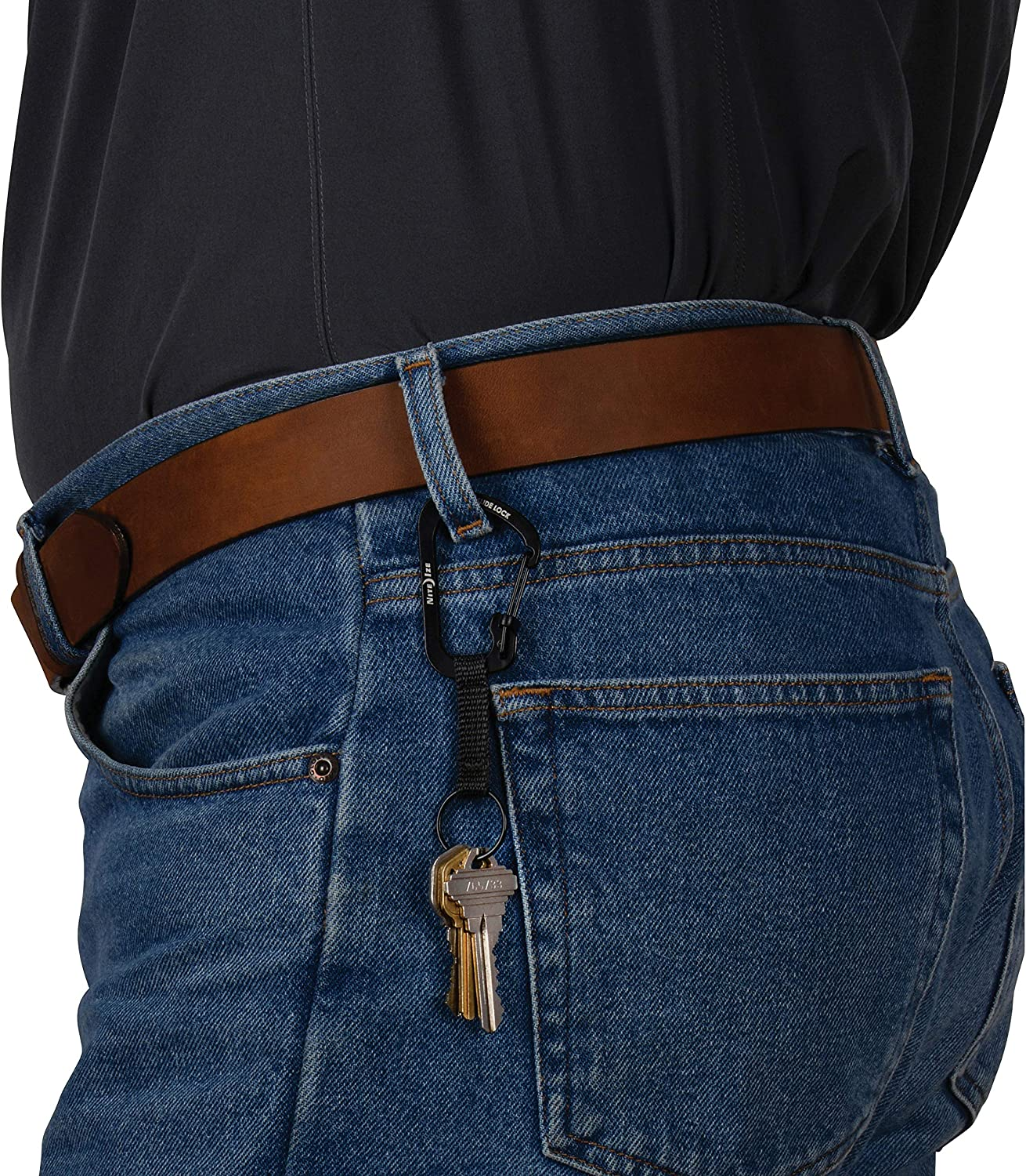 Nite IZE Slidelock Key Ring - Black image number 3